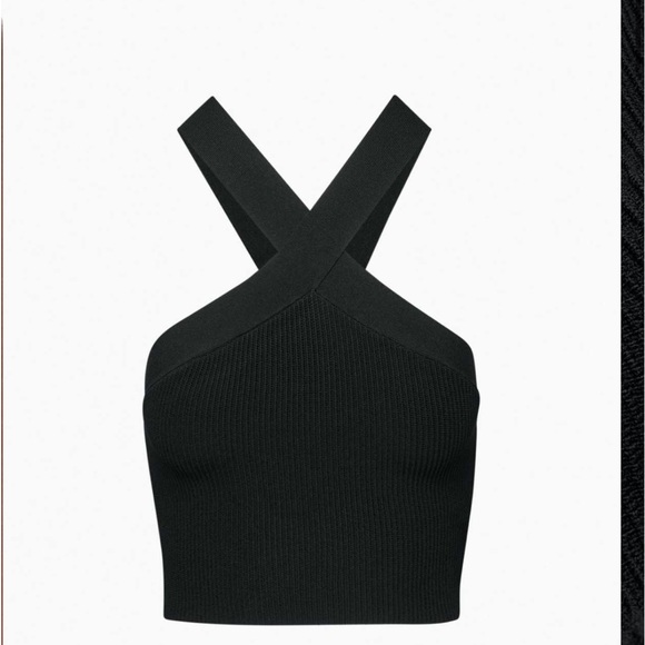 Sculpt Knit Criss Cross Cropped Tank - Picture 1 of 1